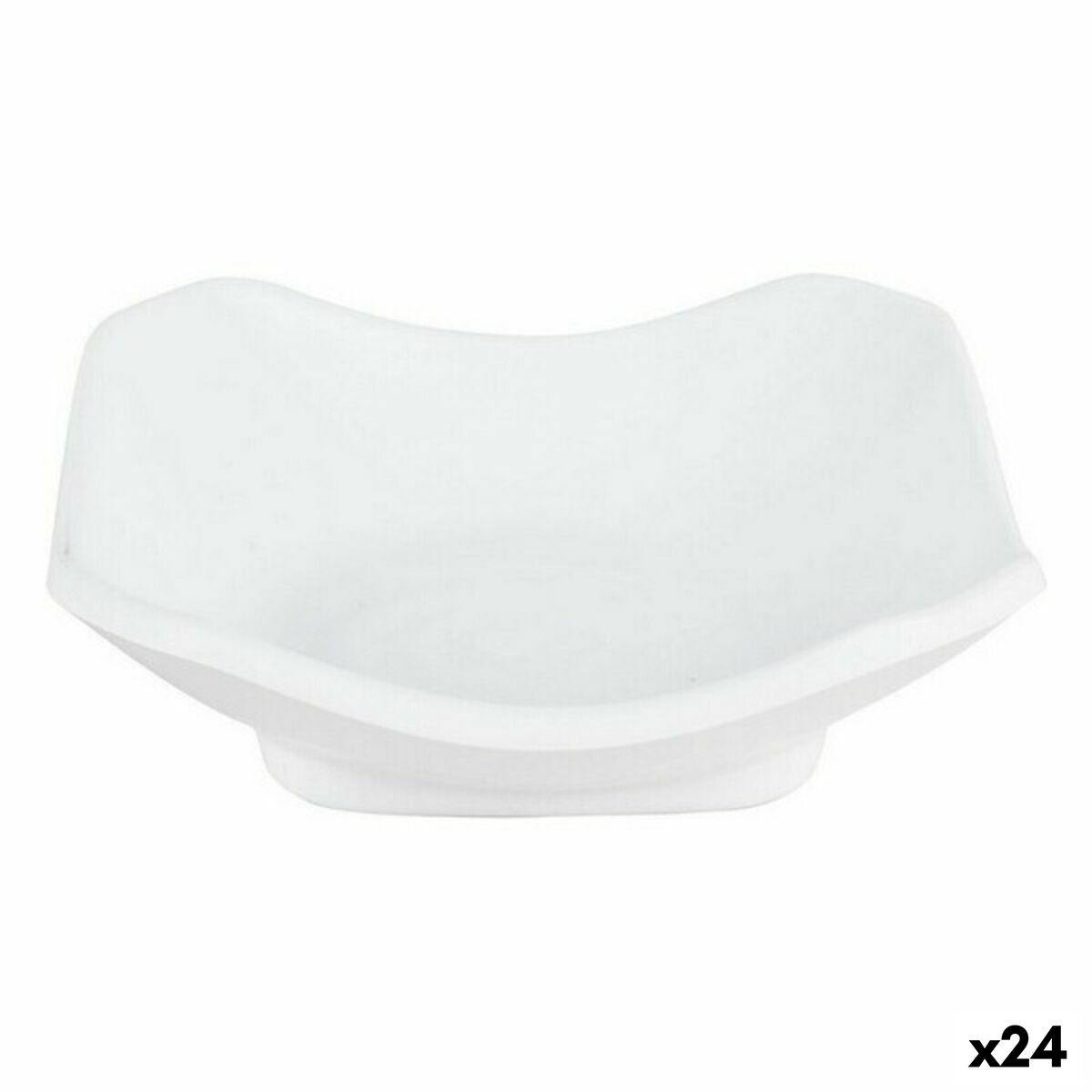 Provsmakningsset Viejo Valle Troya Vit Melamin Fyrkantig 11 x 11 x 3,5 cm (24 antal)