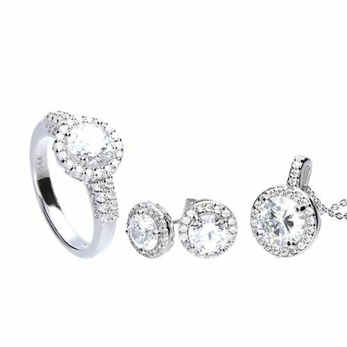 Halsband och matchande örhängesset Diamonfire 1312691903175 Ring - 2
