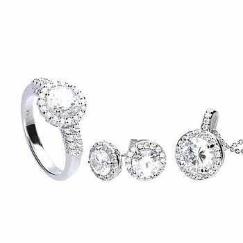 Halsband och matchande örhängesset Diamonfire 1312691903175 Ring
