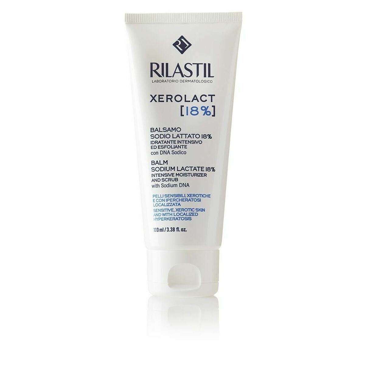 Fuktande kroppsbalsam Rilastil Xerolact 100 ml Exfoliering