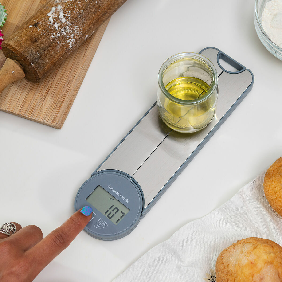 Hopfällbara digitala köksvågar Skolden InnovaGoods - 3