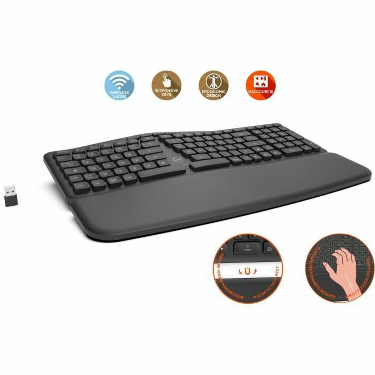 Bluetooth Tangentbord Mobility Lab MOBILITY LAB - ML313153 Svart AZERTY - 3