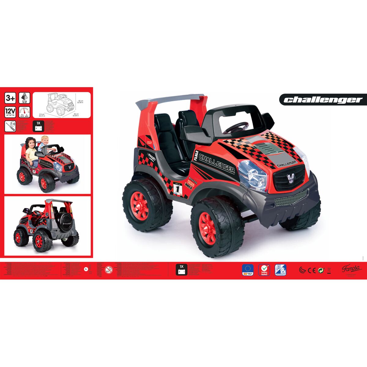 Liten leksaksbil Feber Challenger 12V - 2