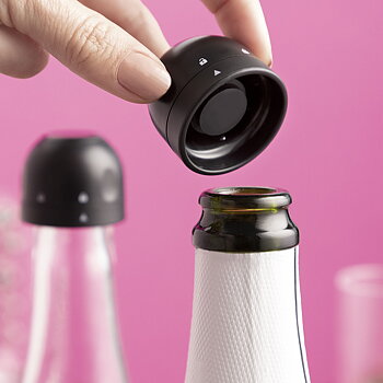 Uppsättning av champagneproppar Fizzave InnovaGoods Förpackning med 2 masker