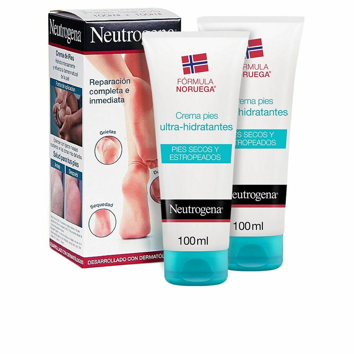 Fuktgivande fotkräm Neutrogena Crema Pies Hidratante 100 ml Torr hud