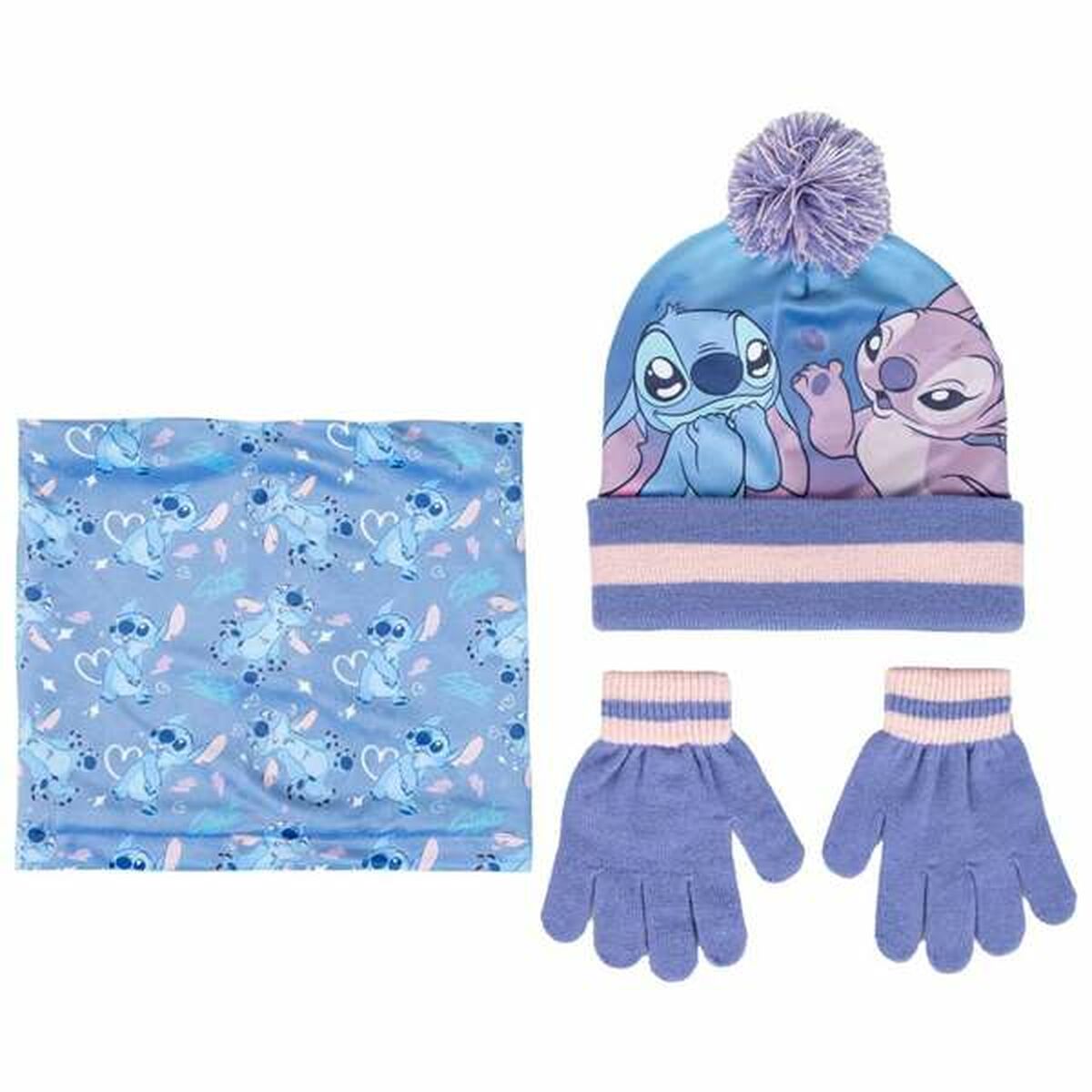 Mössor, halsdukar och handskar Stitch 2-8 år
