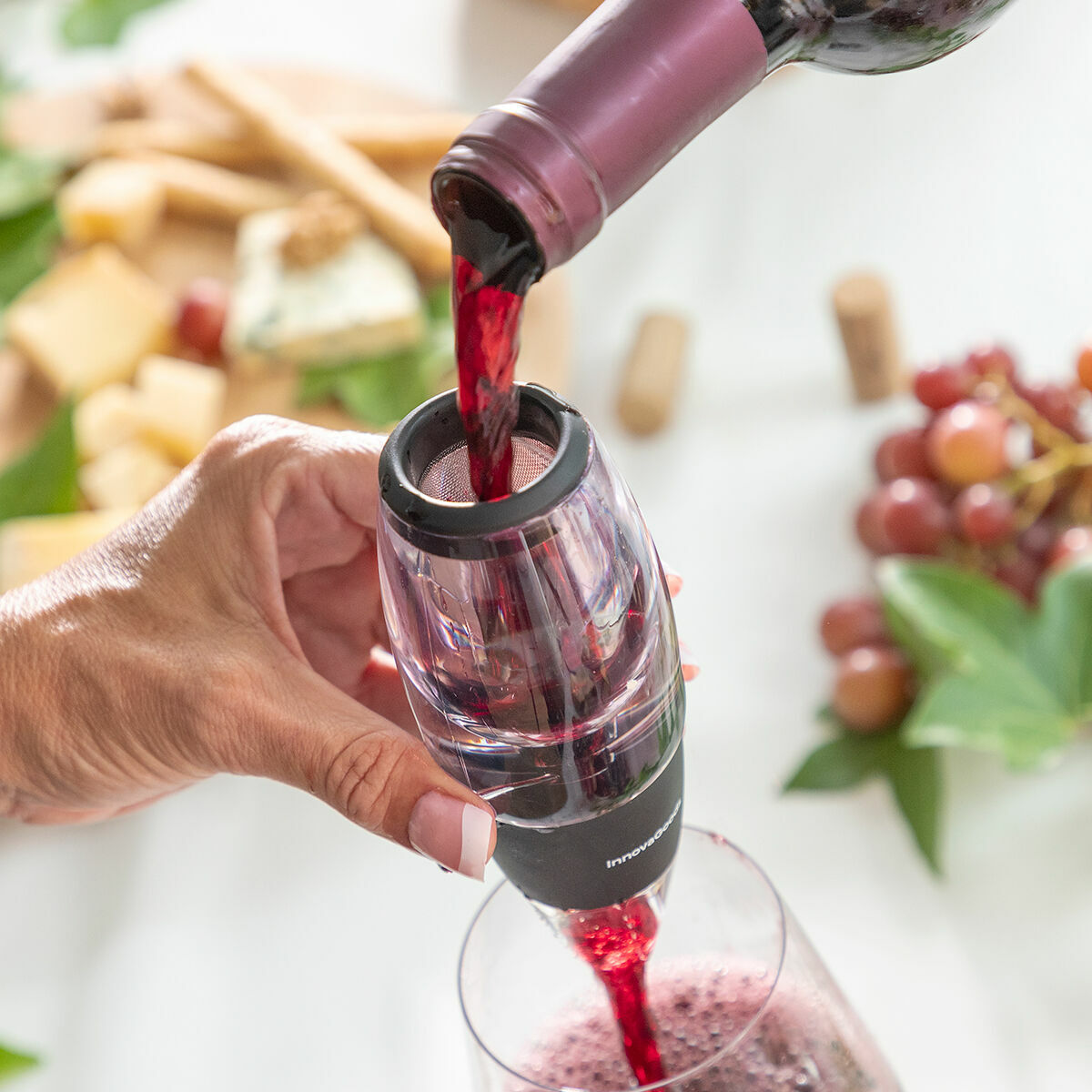 Vinluftare med filter, hållare och lock Wineir InnovaGoods - 3