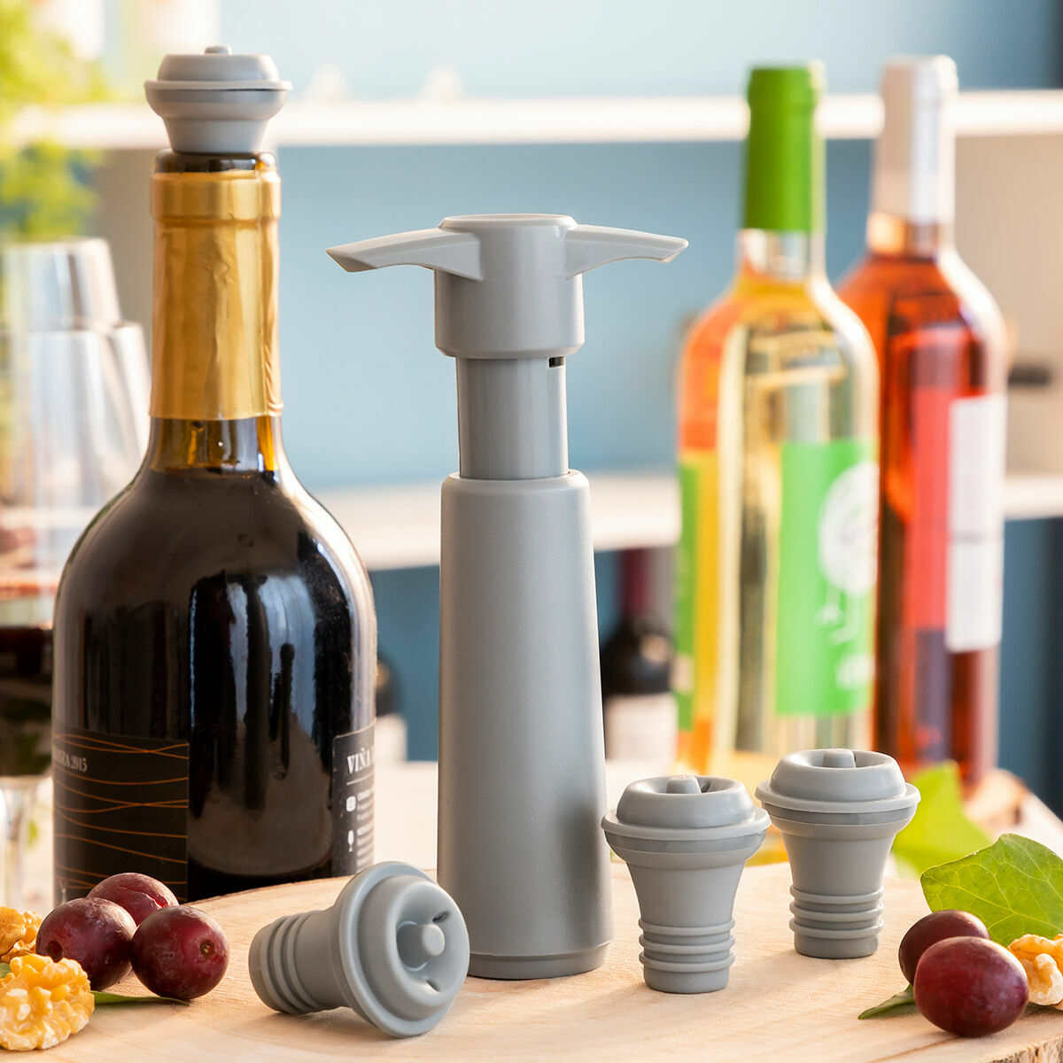 Vakumpump och vinkorkar Winuum InnovaGoods (4 kåpor) - 3