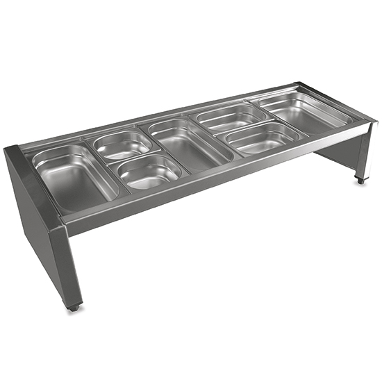 Bords och väggfast GN Kantin (behållare), 1x GN 2/3 + 1x GN 1/2