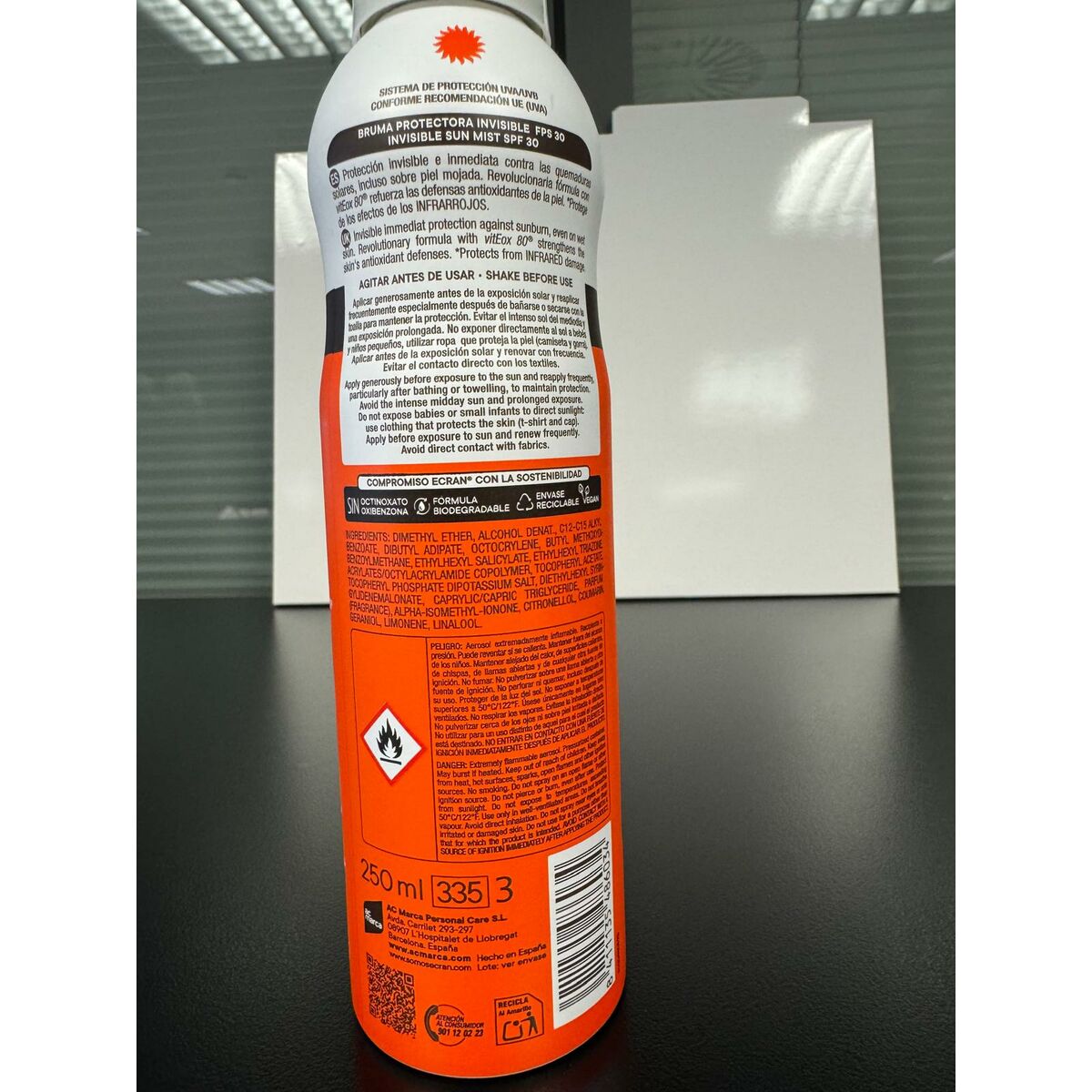 Spray solskydd Ecran Vit Spf 30 15 ml 250 ml - 2