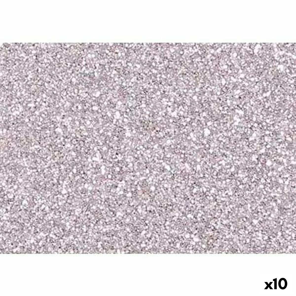 Eva-gummi Fama Silvrig 20 x 30 cm Glitter (10 antal)