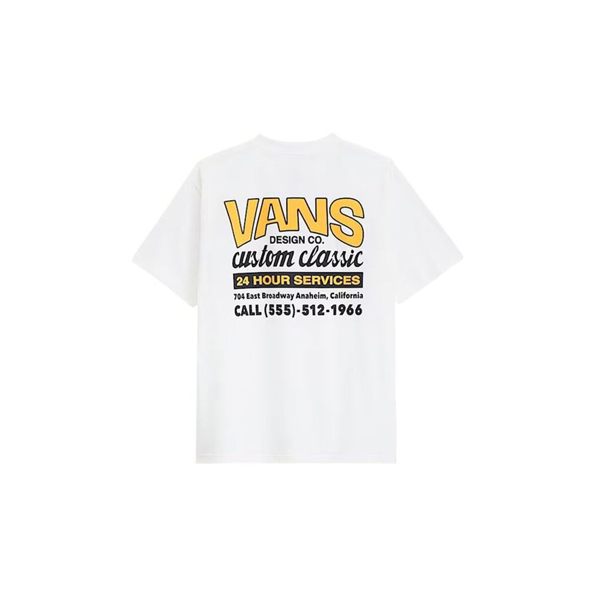 T-shirt med kortärm Herr Vans VN000M60FLB1 Vit