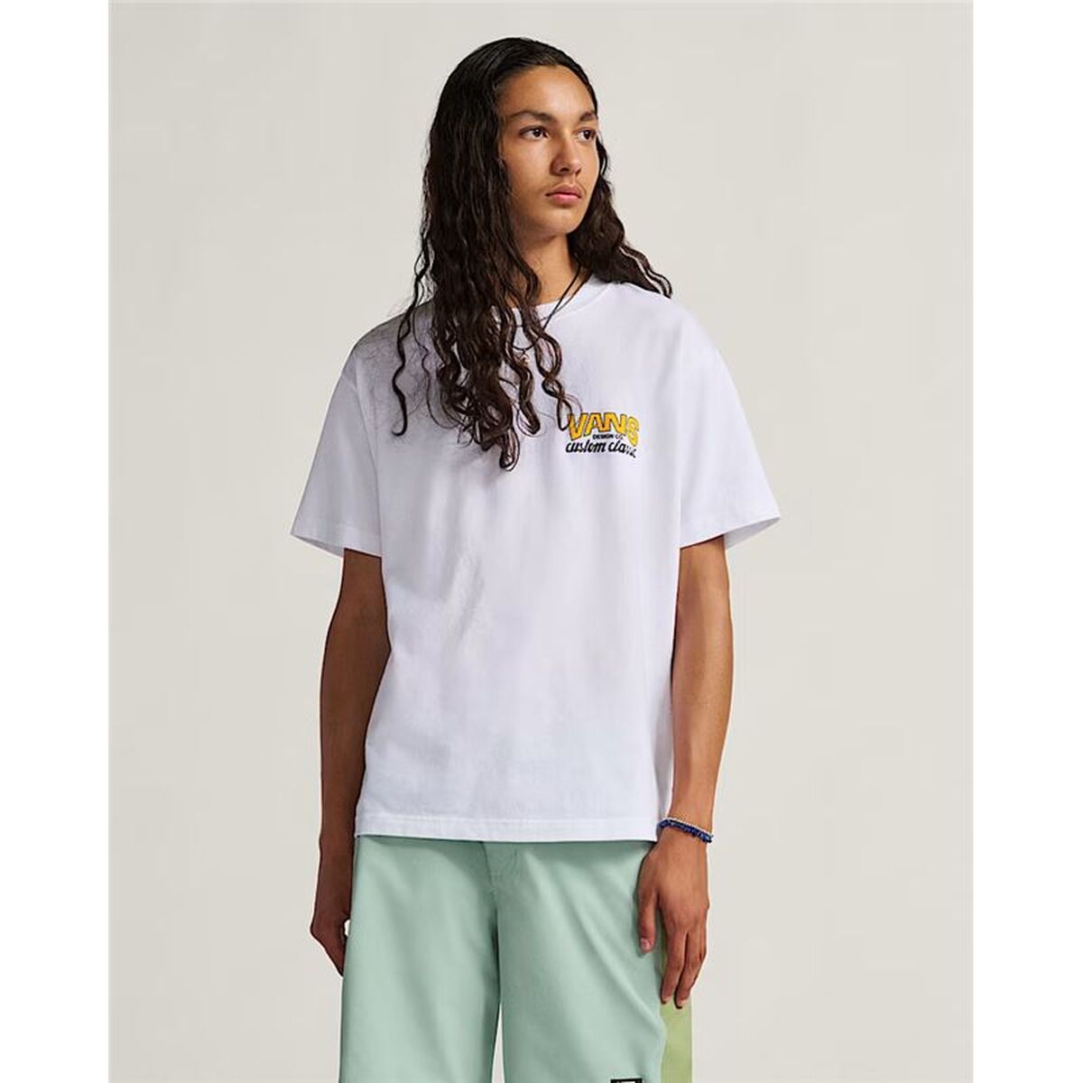 T-shirt med kortärm Herr Vans VN000M60FLB1 Vit - 2