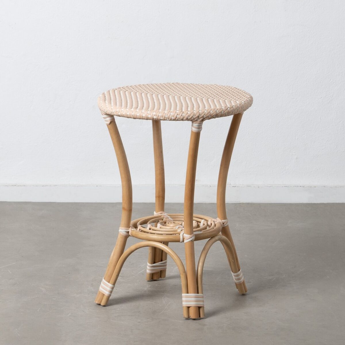 Sidobord 50 x 50 x 67 cm Naturell Beige Rattan