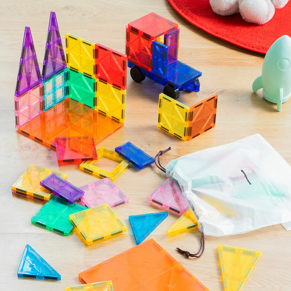 Magnetiska Byggklossar i 3D Magoks InnovaGoods 57 Delar - 3