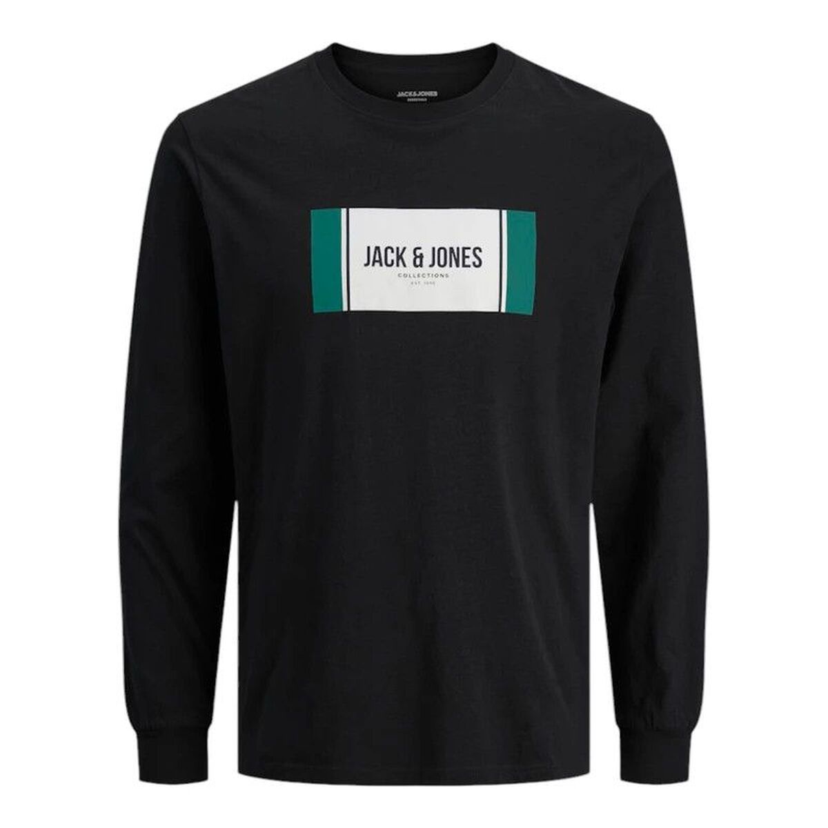 T-shirt med lång ärm Herr Jack & Jones Jjhayato Ls Crew Svart
