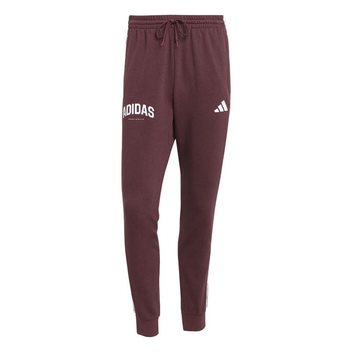 Långa träningsbyxor Adidas 3 Bandas Bordeaux Män