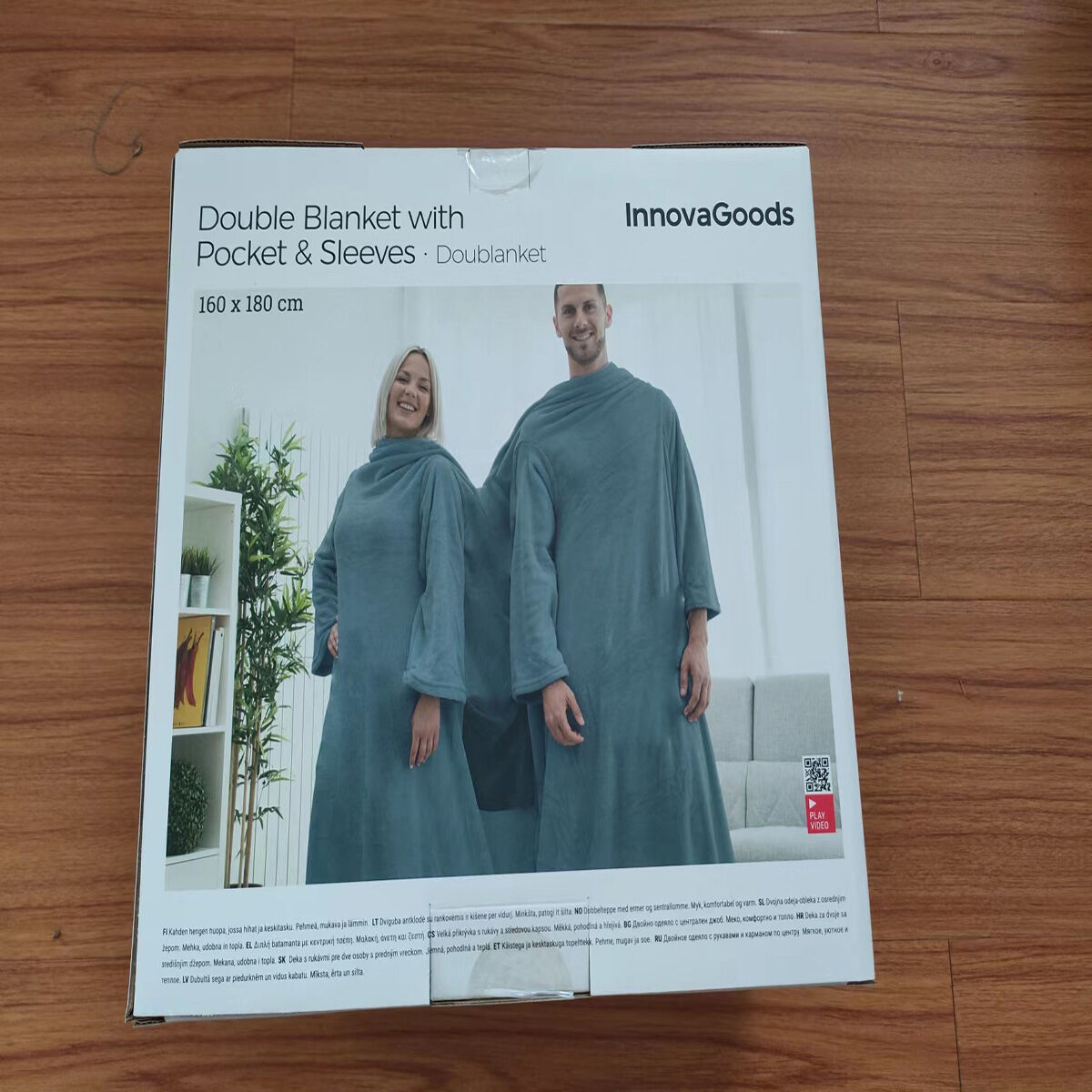 Dubbel ärmfilt med mittenplacerad ficka Doublanket InnovaGoods - 3