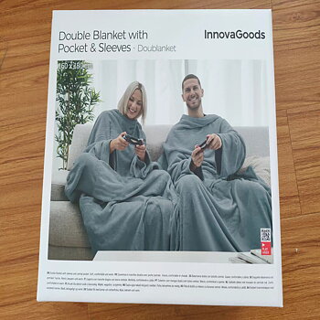 Dubbel ärmfilt med mittenplacerad ficka Doublanket InnovaGoods