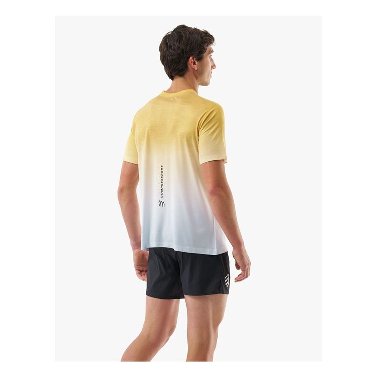 T-shirt med kortärm Herr Compressport Performance Gul - 2
