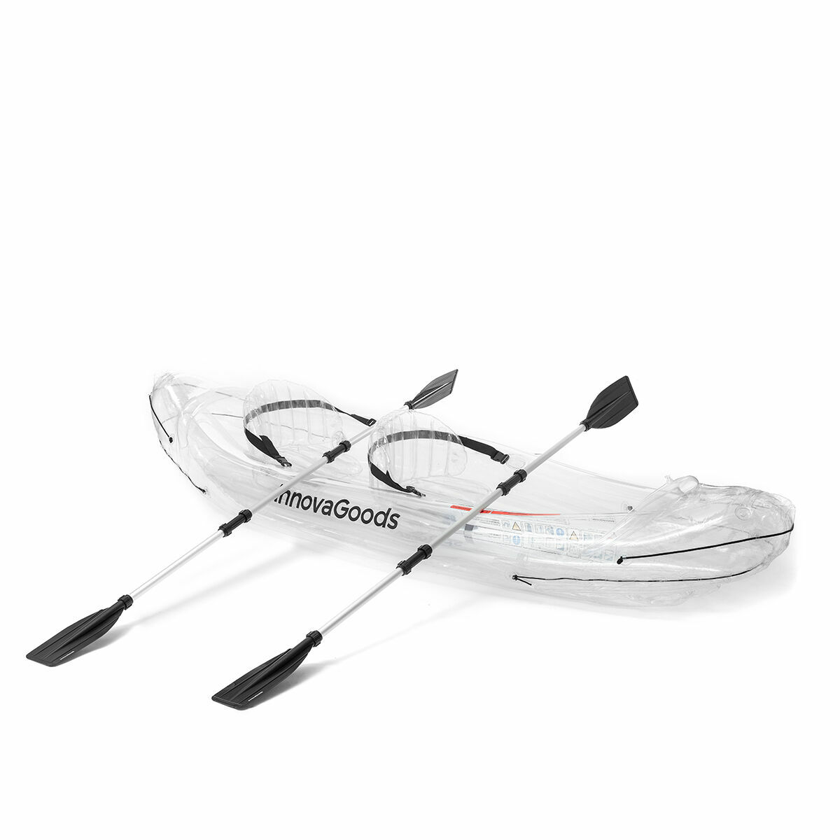 Uppblåsbar Transparent Kajak med tillbehör Paros InnovaGoods 312 cm 2 platser (Renoverade B)