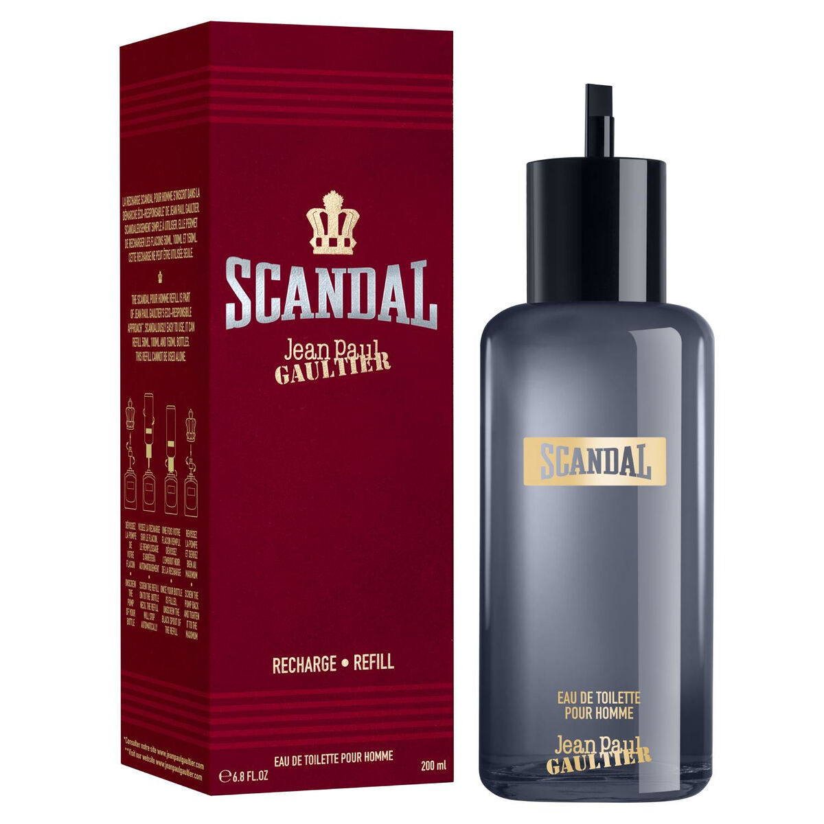 Parfym Herrar Jean Paul Gaultier Scandal pour Homme EDT 200 ml Påfyllning - 2