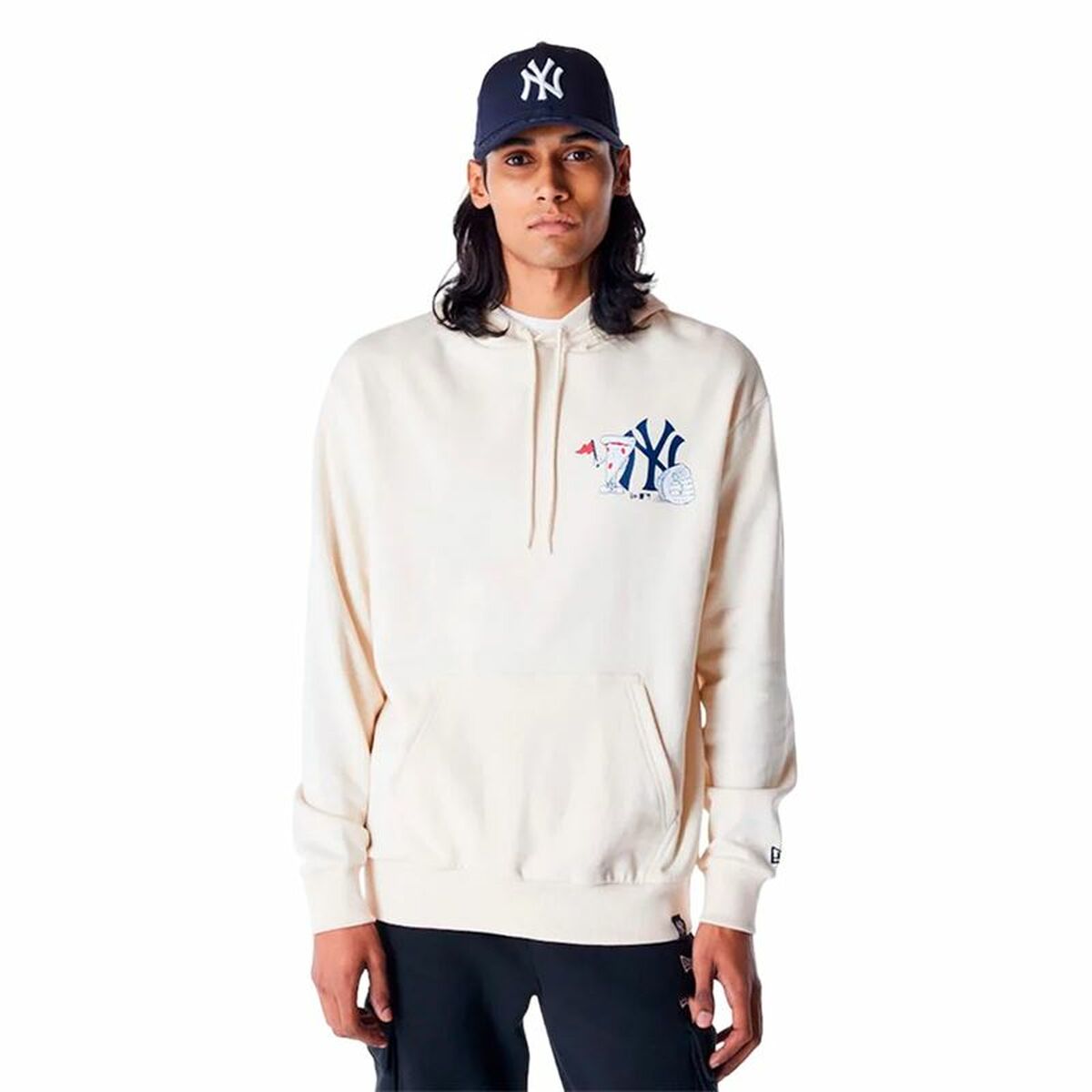 Tröja med huva Herr New Era MLB FOOD GRPHC OS New York Yankees