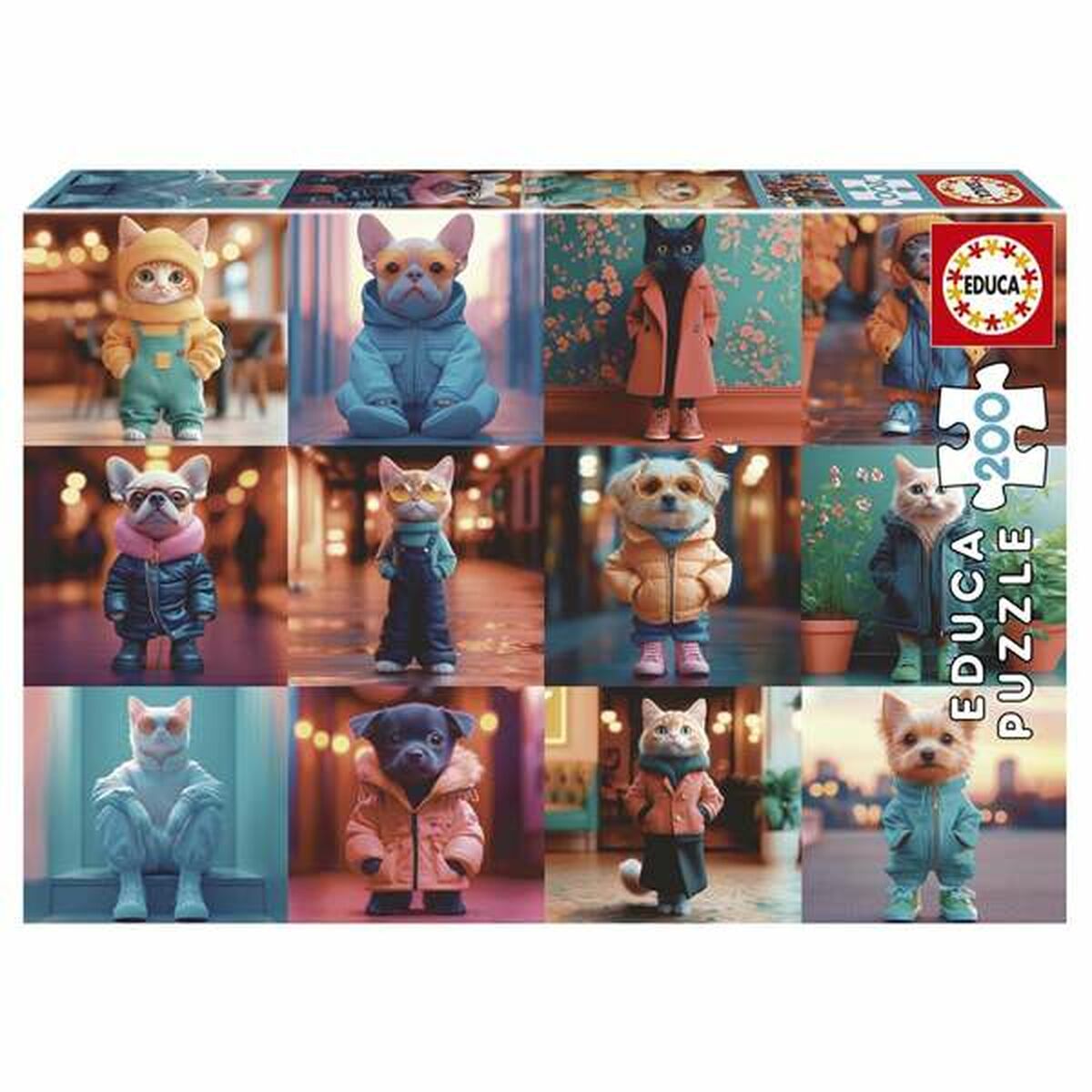 Pussel Educa 20219 Fashion Animals 200 Delar - 2