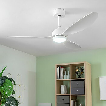 Takfläkt med LED-ljus och 3 ABS-blad Flaled InnovaGoods Vit 36 W 52" Ø132 cm