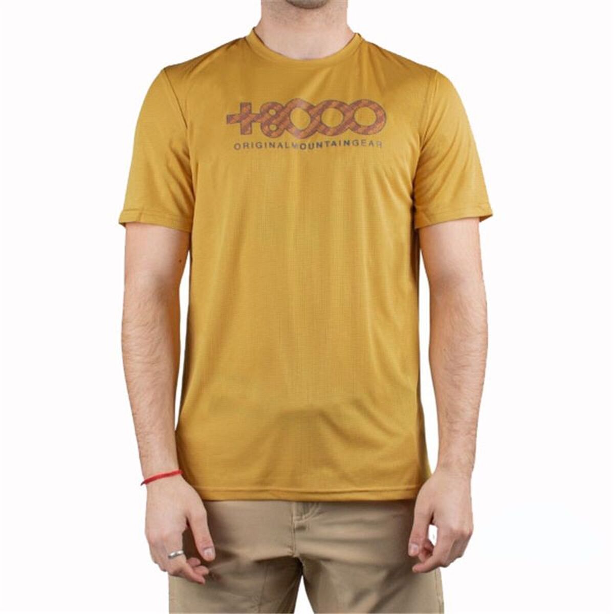 T-shirt med kortärm Herr +8000 USAME-078 Gyllene