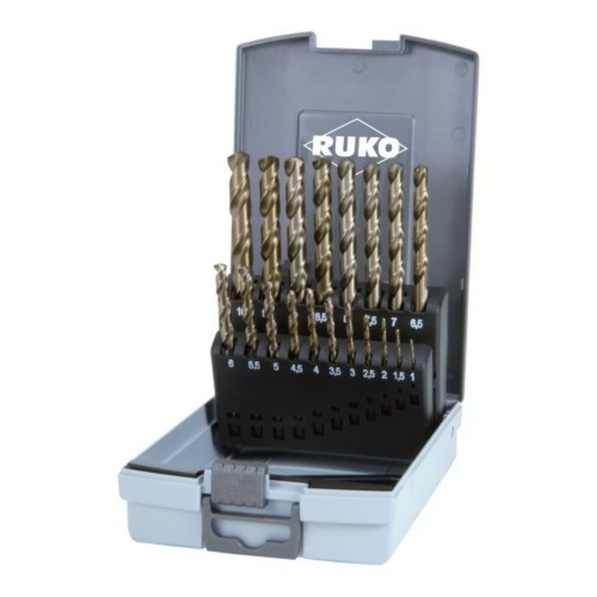 Spolset RUKO Höghastighetsstål (HSS) 9 mm 10 mm 6 mm 3 mm 7 mm 5 mm 4 mm 2 mm 8 mm 1,5 mm 2,5 mm 3,5 mm 4,5 mm 5,5 mm 1 mm 8,5 m