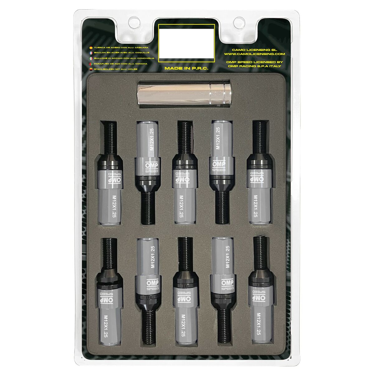 Skruvsats OMP OMPS09971204 28 mm Grå M12 x 1,25