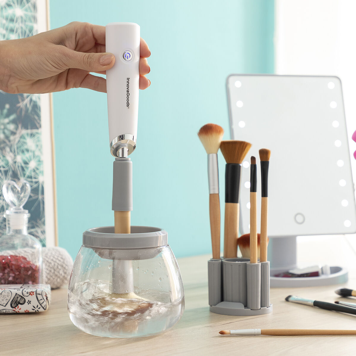 Automatisk Tvättare och Torkare för Sminkborste Maklin InnovaGoods - 3