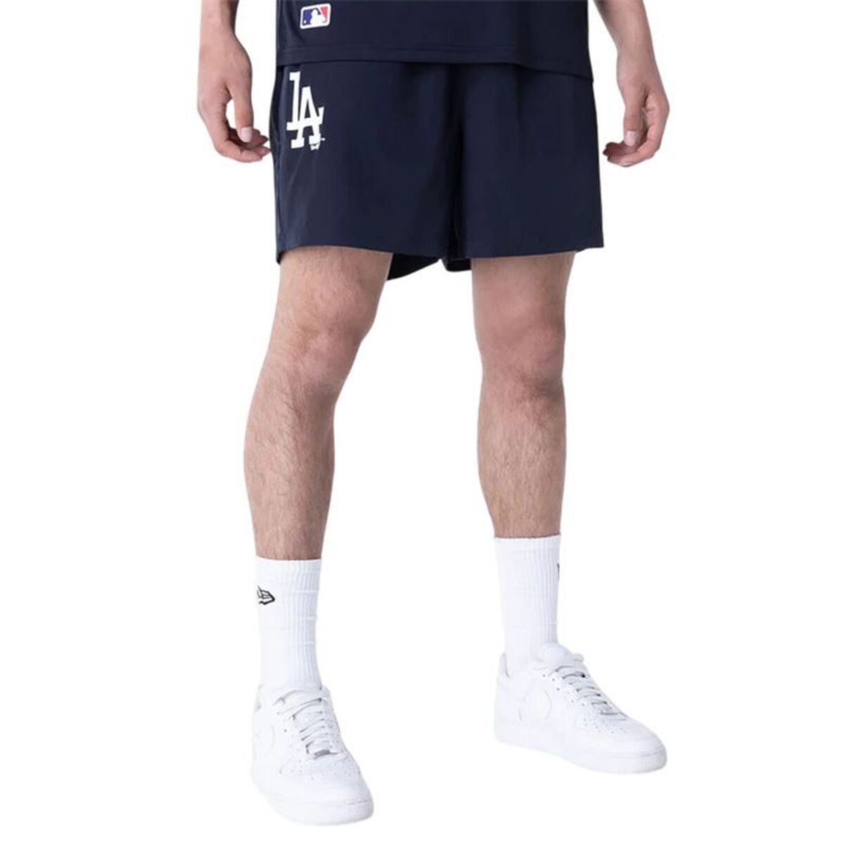 Sportshorts för män New Era LA Dodgers League Essential Marinblå