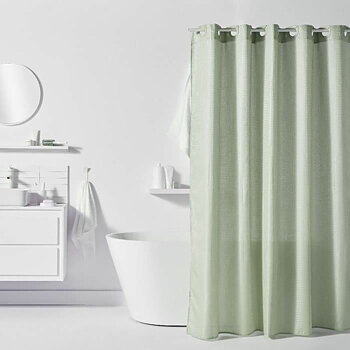 Duschdraperi TODAY Grön Vert Polyester 180 x 200 cm (12 antal)
