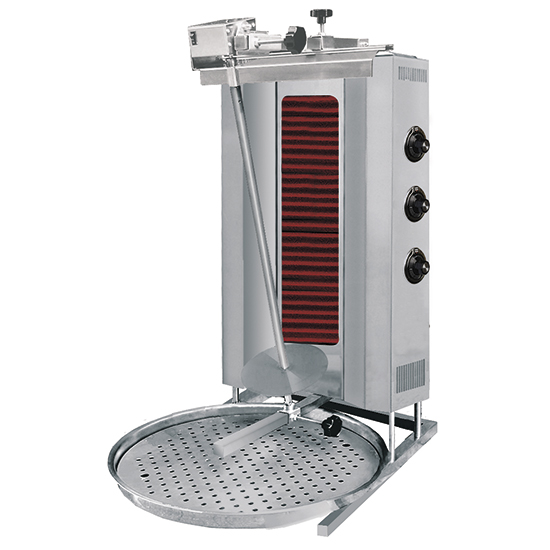 Elektrisk kebab grill med 3 värmeelement, 20-40 kg