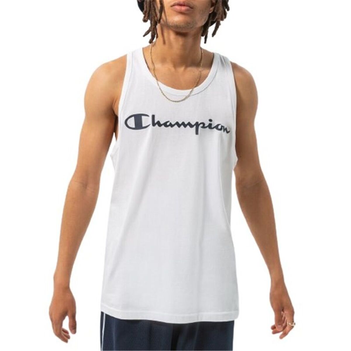 T-shirt med kortärm Herr Champion 218533-WW001 Vit