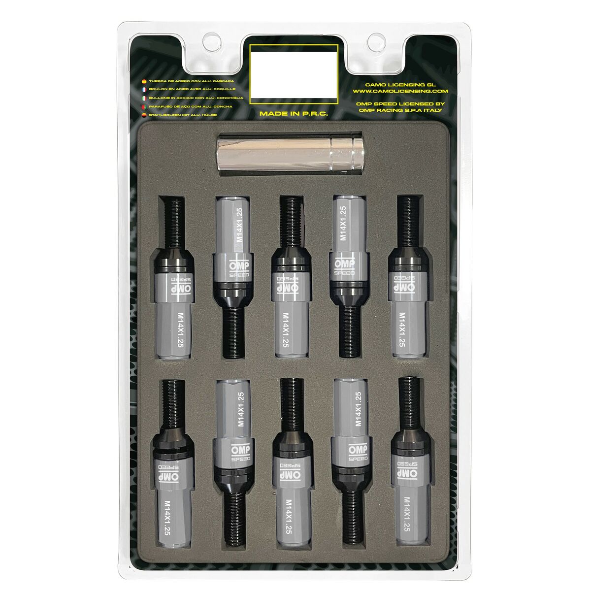 Skruvsats OMP OMPS09971404 28 mm Grå M14 x 1,25
