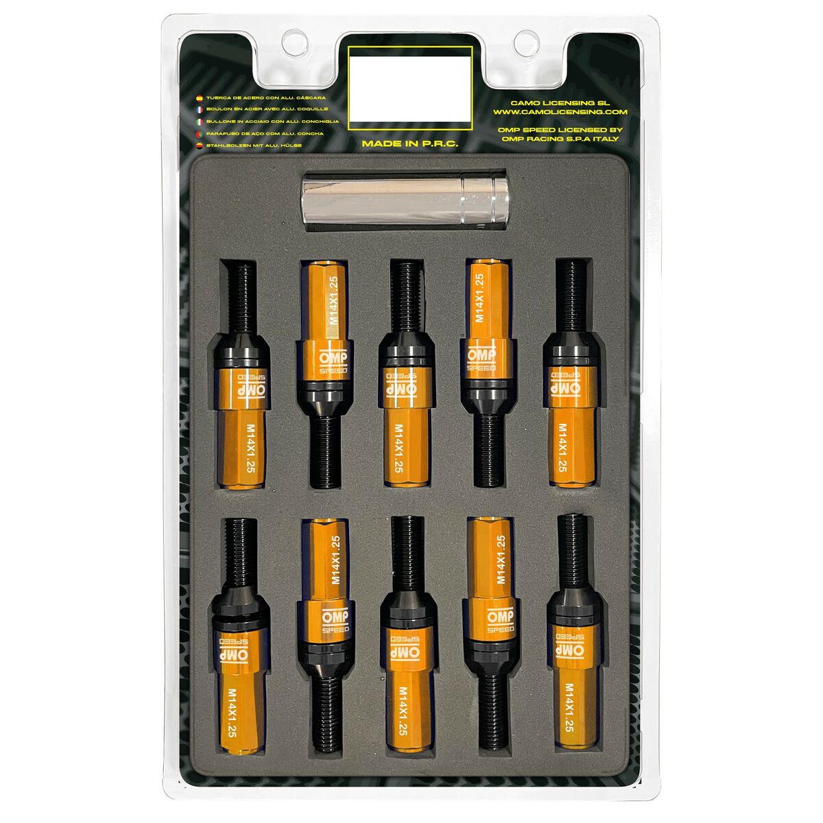 Skruvsats OMP OMPS09971410 28 mm Orange M14 x 1,25
