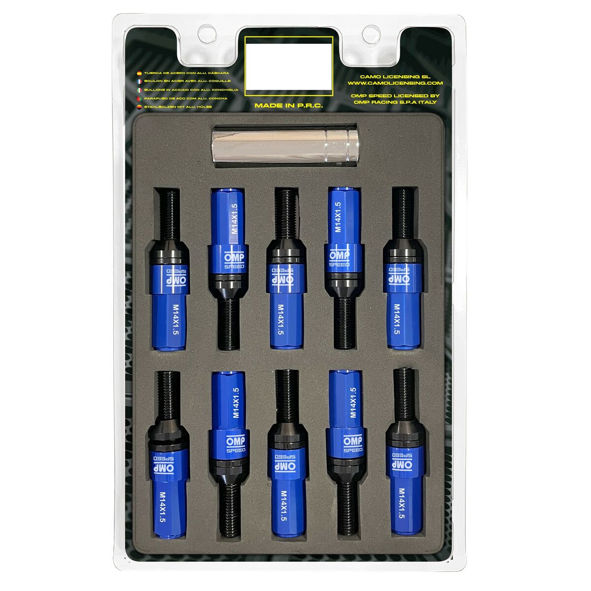 Skruvsats OMP OMPS09981407 28 mm Blå M14 x 1,50