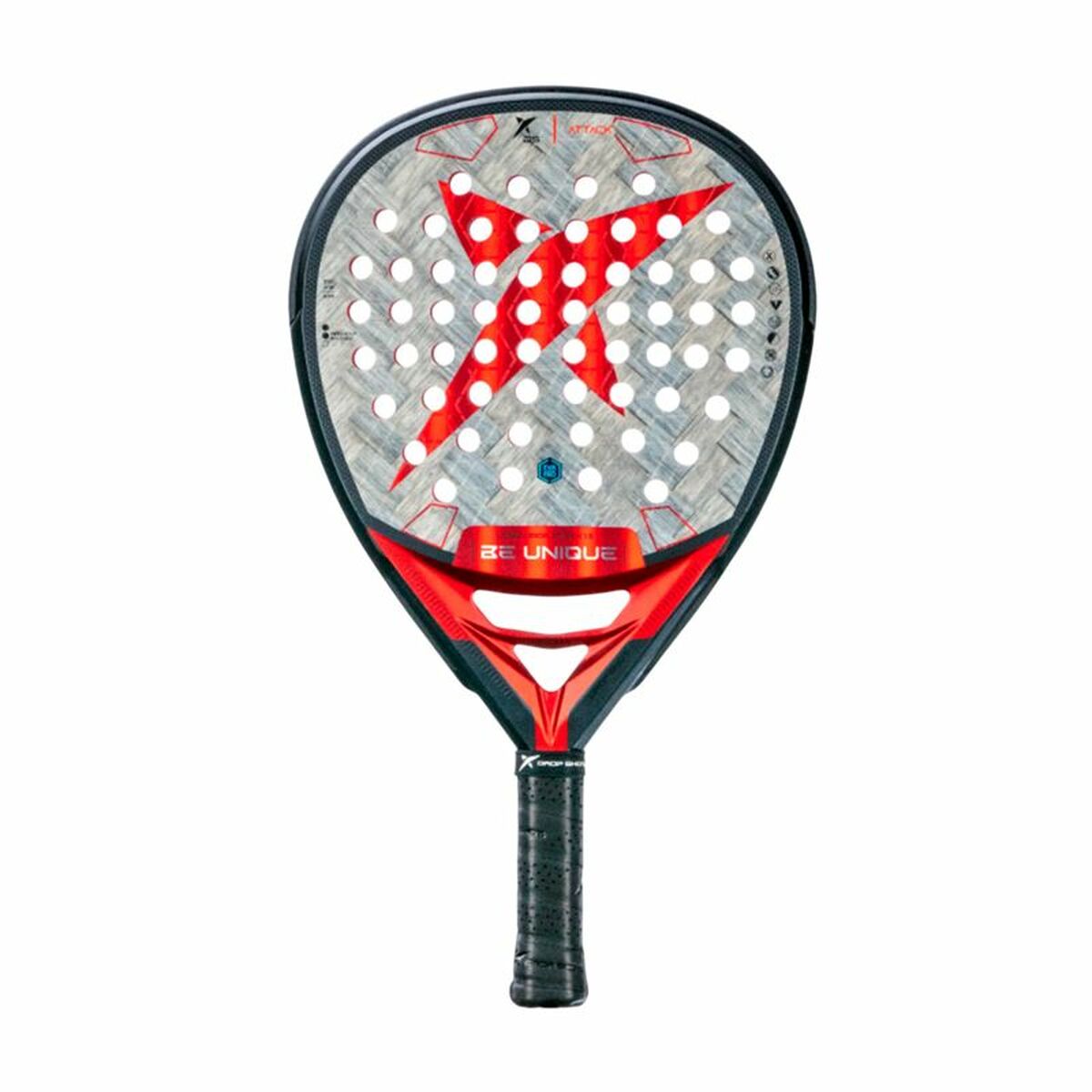 Padelracket Drop Shot Conqueror Attack 1.5 Grå Kolfiber