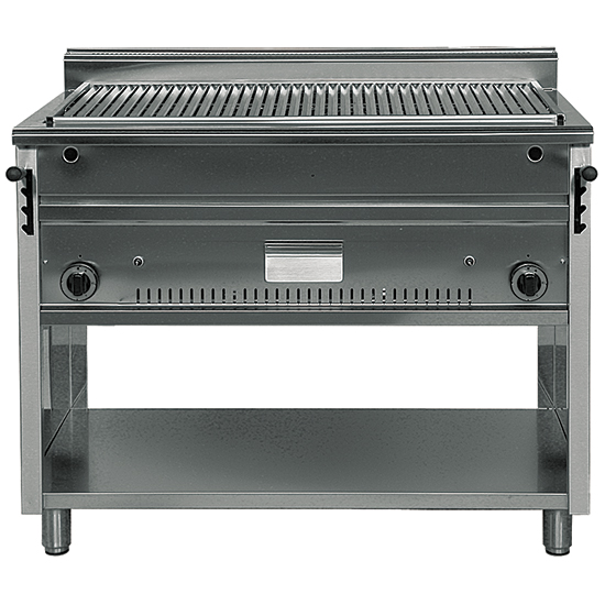 Lava sten grill, gas, öppna skåp, 2 zoner