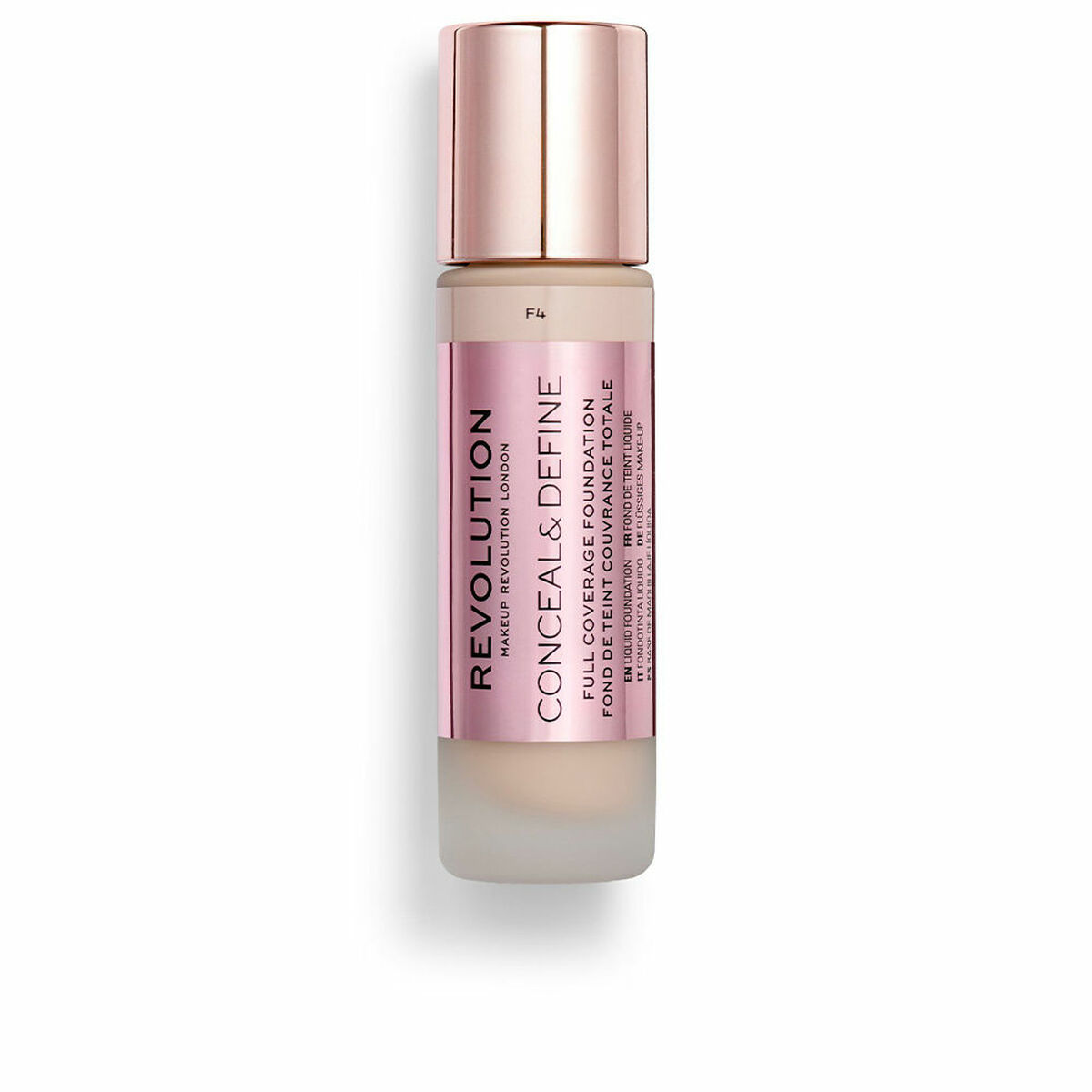 Flytande makeupbas Revolution Make Up Conceal Define F4 23 ml