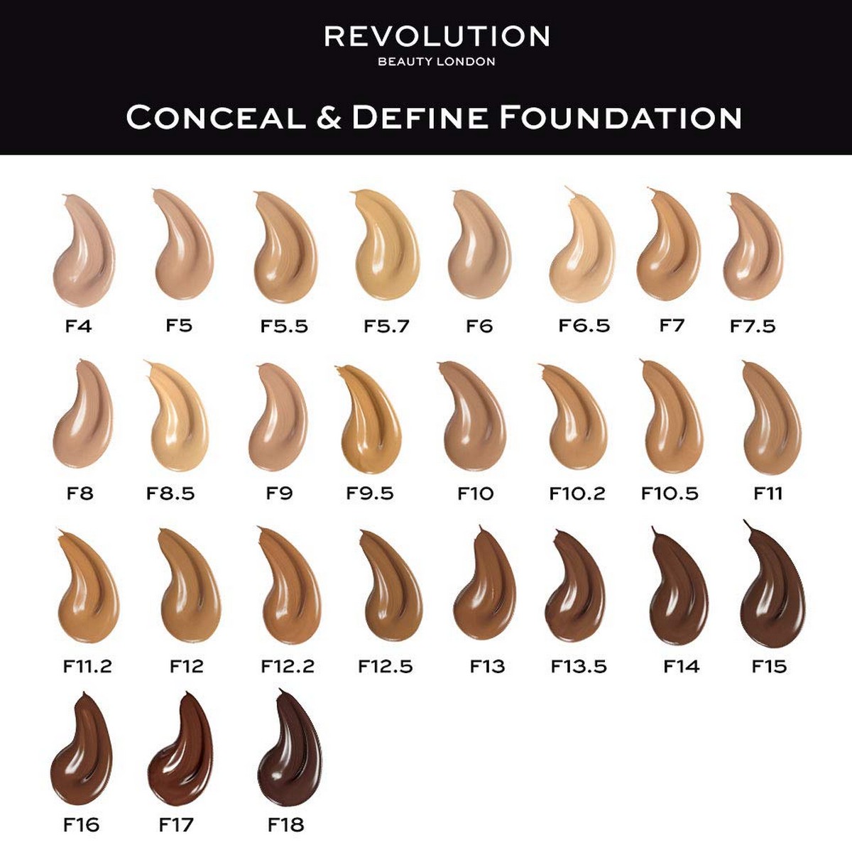 Flytande makeupbas Revolution Make Up Conceal Define Nº F9 23 ml - 3
