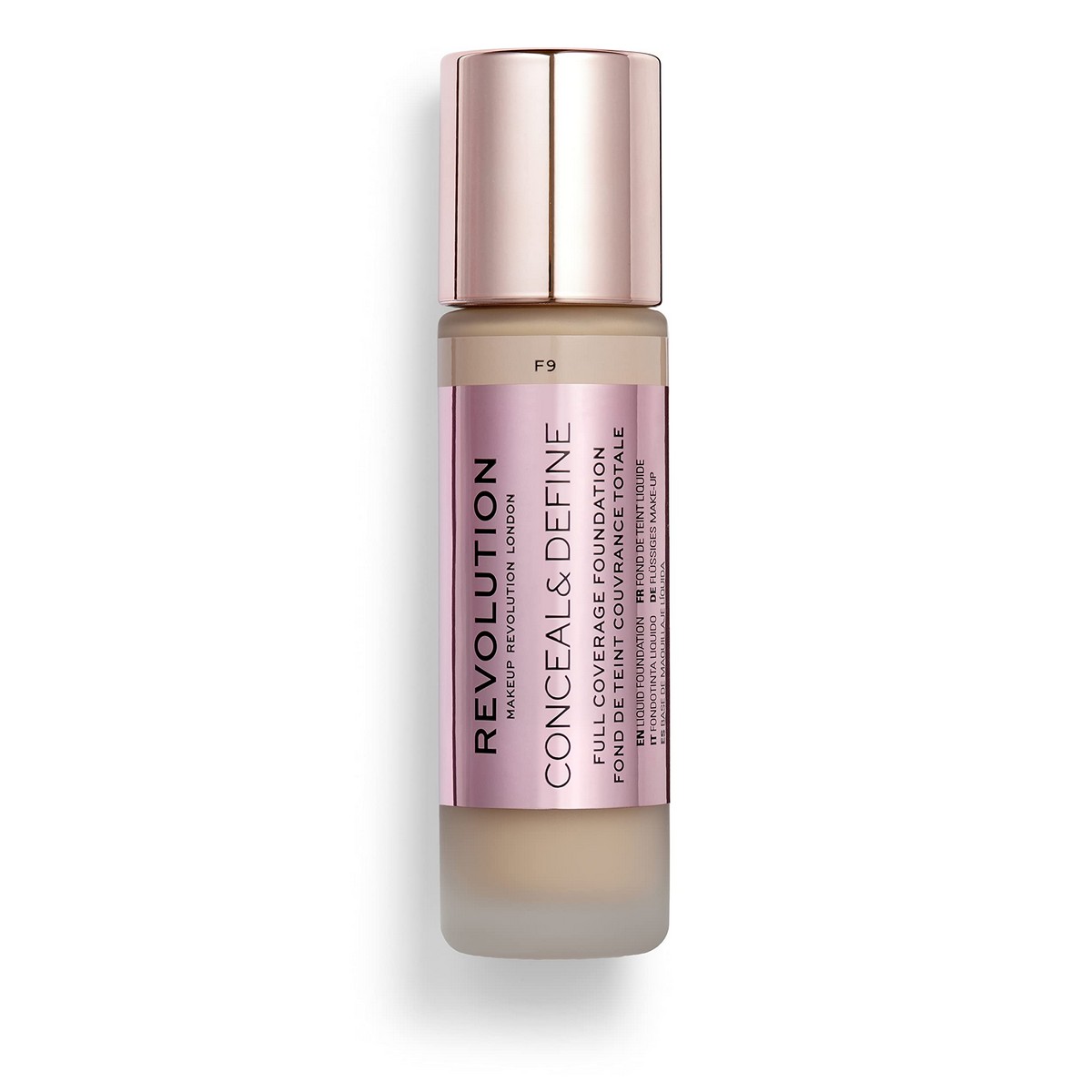 Flytande makeupbas Revolution Make Up Conceal Define Nº F9 23 ml - 2