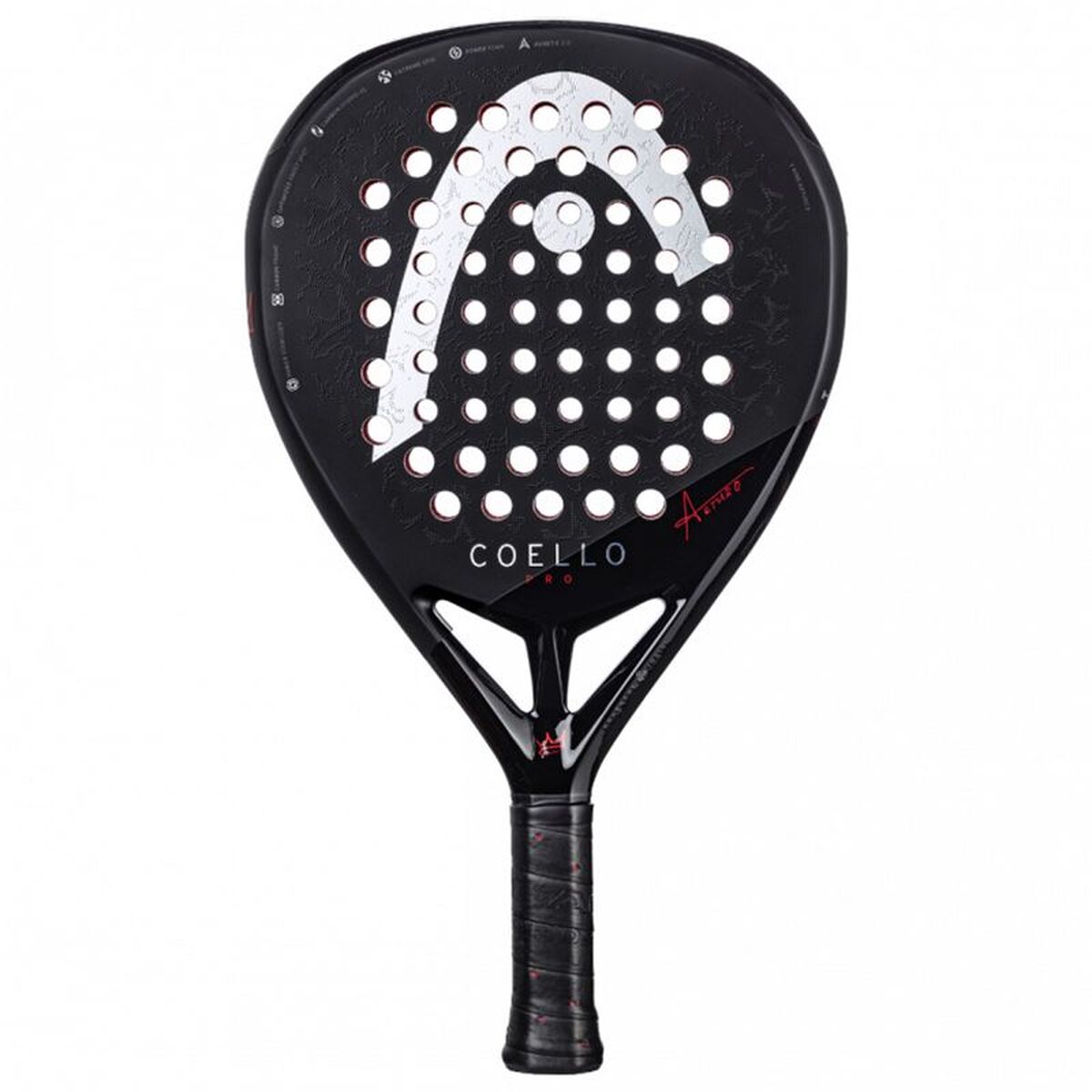 Padelracket Head Coello Pro 2025 Svart Kolfiber