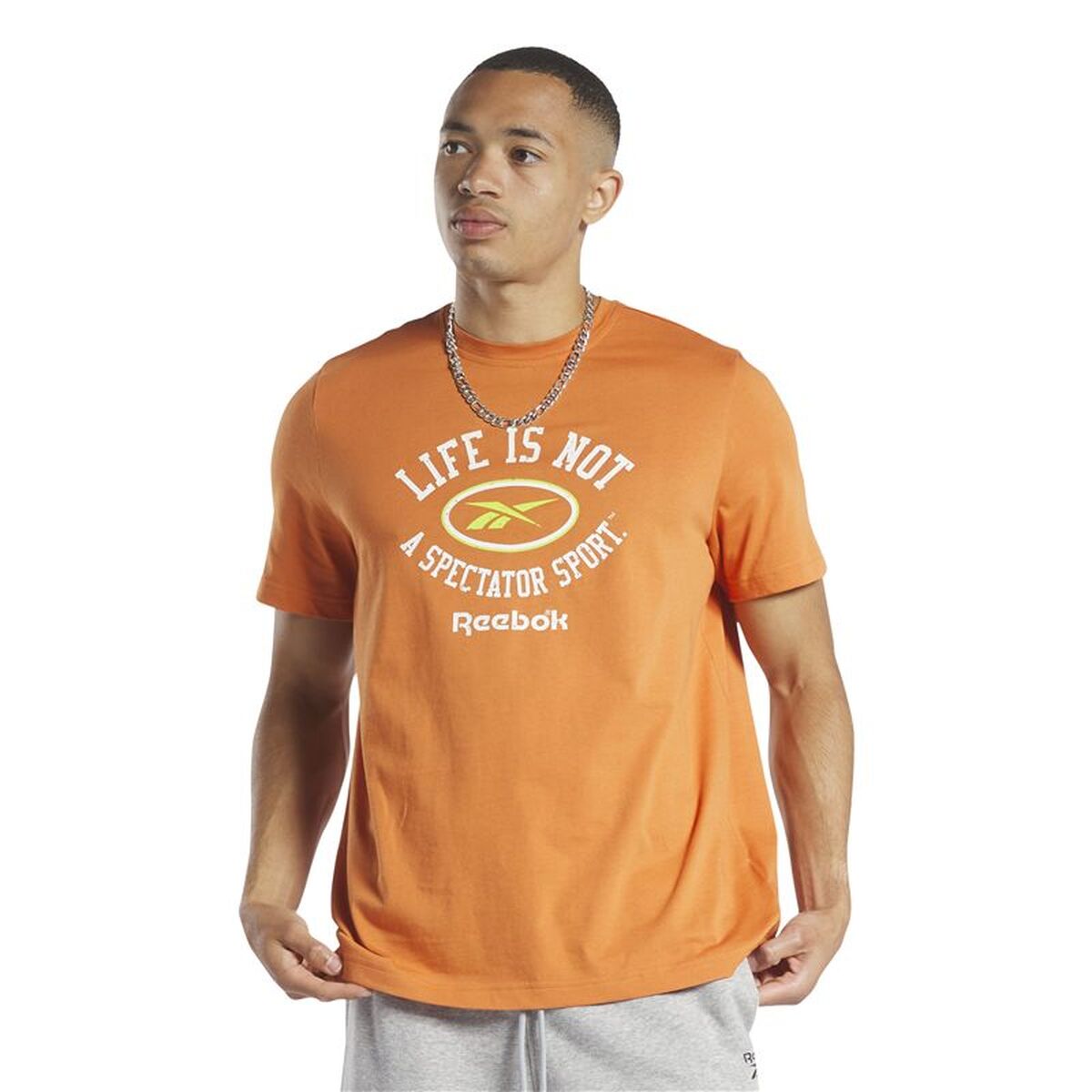 T-shirt med kortärm Herr Reebok HS4884 Orange - 2