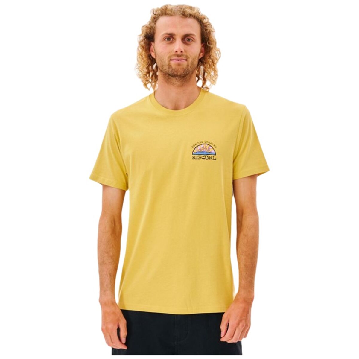 T-shirt med kortärm Herr Rip Curl 00IMTE-8126 Gul