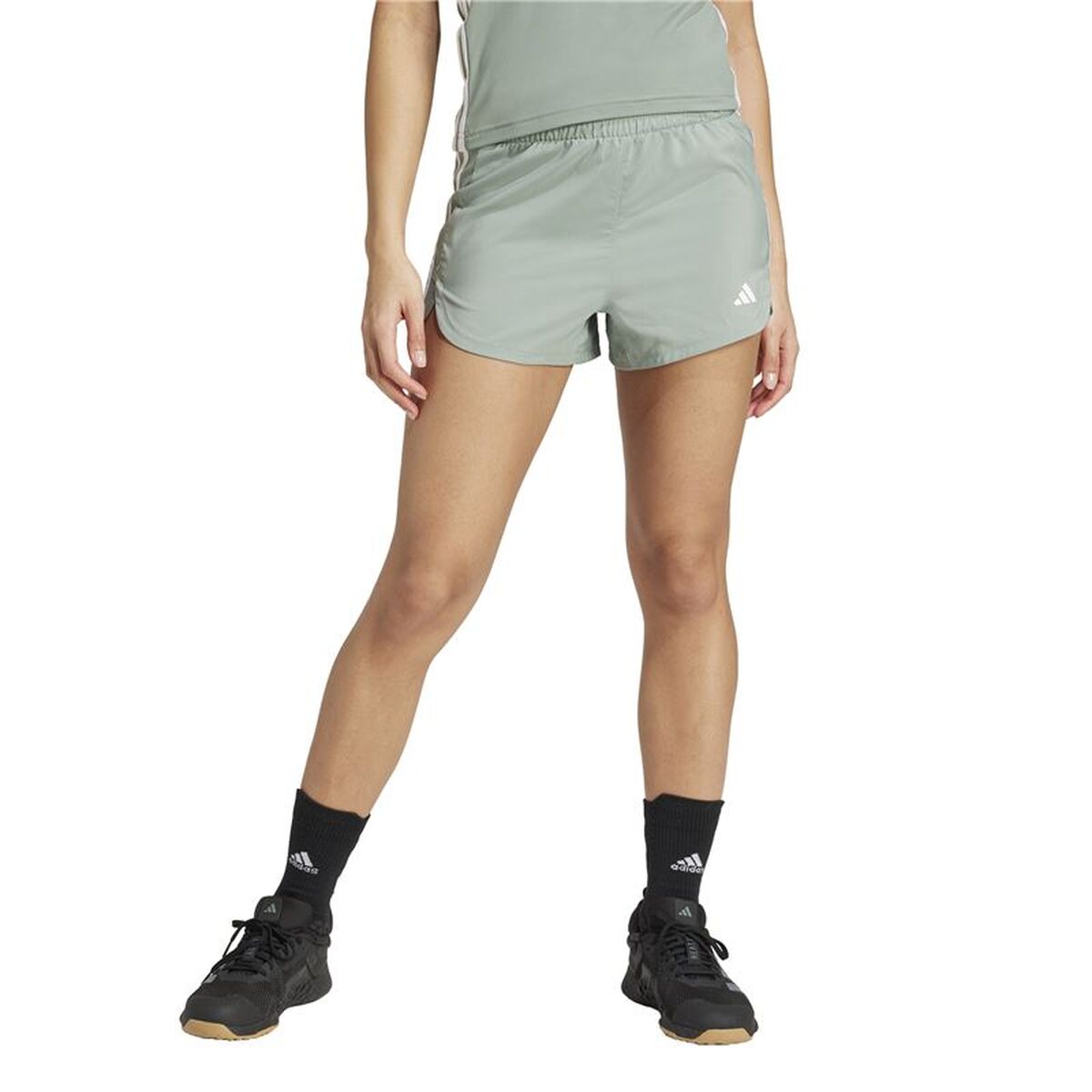 Sportshorts för kvinnor Adidas Pacer Wvn High Grön - 2