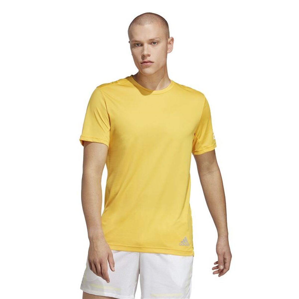 T-shirt med kortärm Herr Adidas Run It Gul - 2